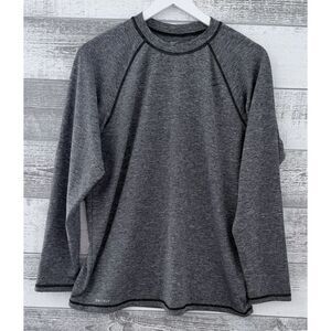 Nike Dri-Fit Long Sleeve Running Shirt Black/Grey Men's Size M Athletic T-Shirt